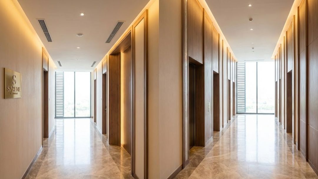 Thiết kế hành lang thông thoáng tại mặt bằng tầng Sarene Residence