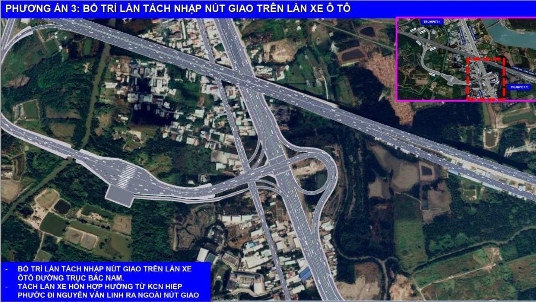 Phối cảnh nút giao Nguyễn Văn Tạo kết nối cao tốc Bến Lức - Long Thành