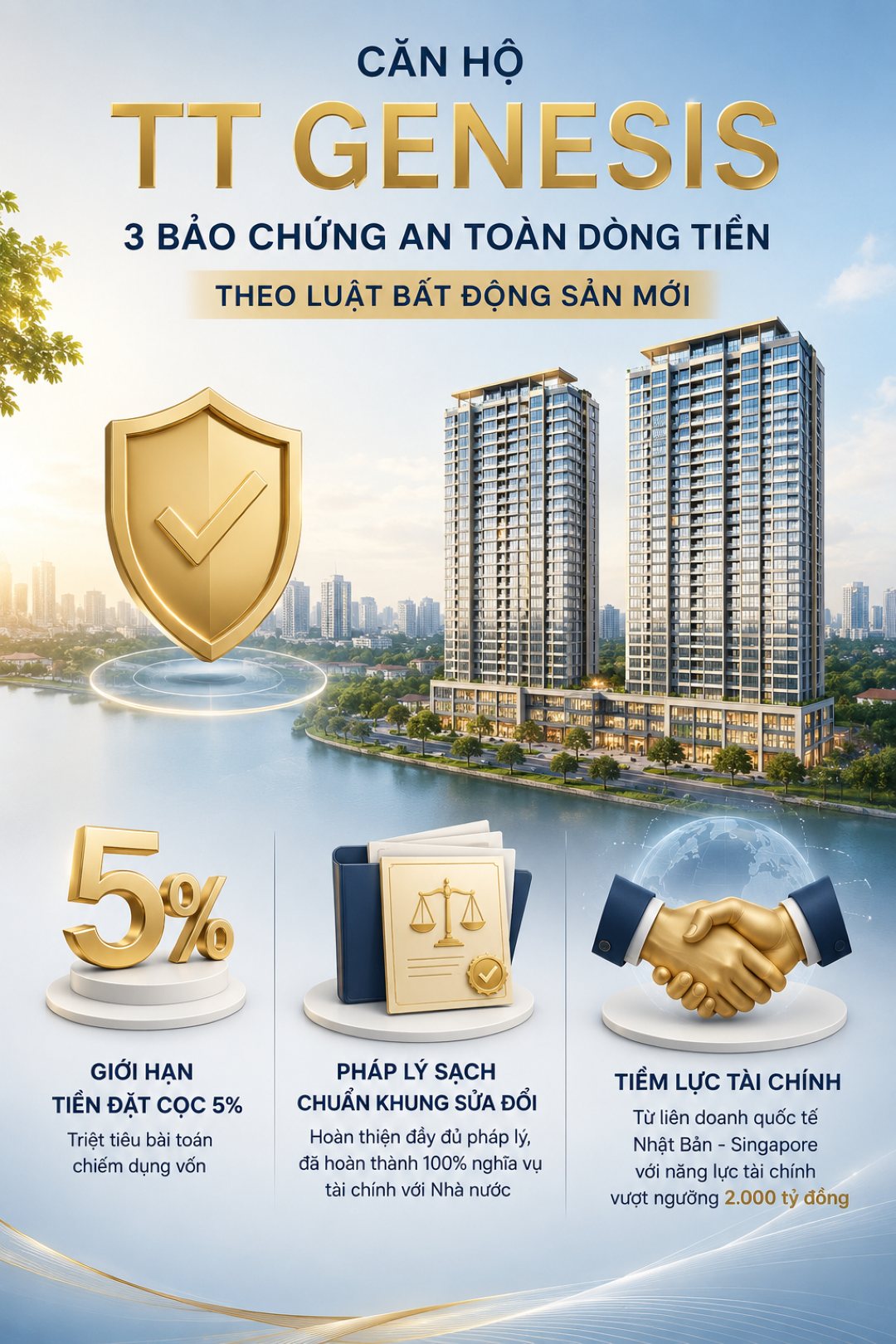 3 bảo chứng an toàn dòng tiền tại dự án căn hộ TT Genesis