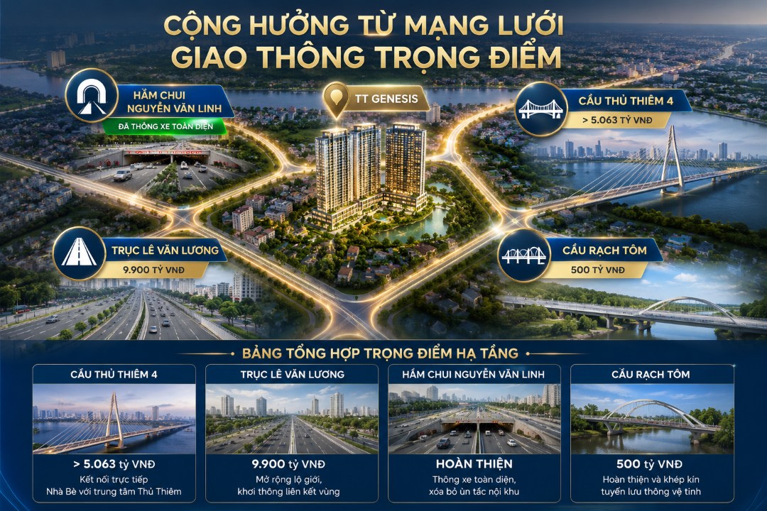 Sự cộng hưởng từ mạng lưới giao thông trọng điểm Nam Sài Gòn