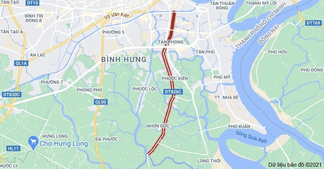 Hiện trạng và không gian phát triển dọc tuyến đường Lê Văn Lương Nhà Bè