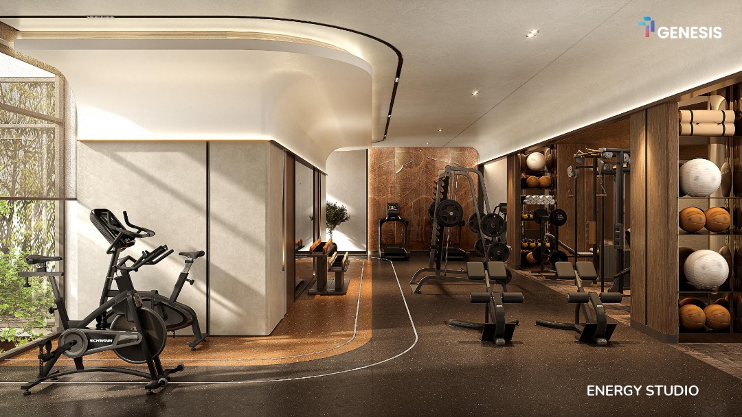 Phòng tập gym Energy Studio hiện đại trang bị máy móc tân tiến tại TT Genesis