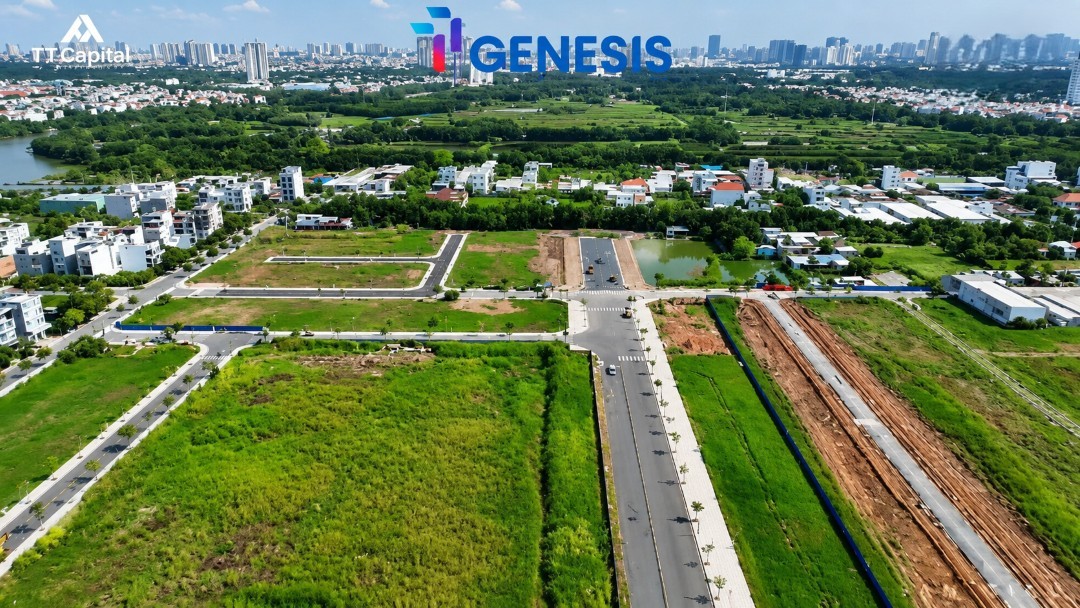 Thi công mạng lưới đường giao thông nội khu dự án TT Genesis
