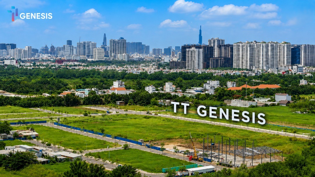 Tiến độ thi công hạ tầng đường giao thông nội khu công trường TT Genesis