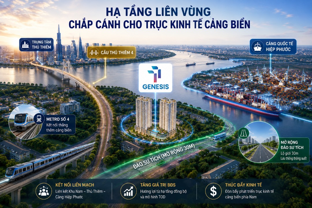 Vị trí đắc địa mang lại lợi thế phong thủy và vượng khí cho TT Genesis