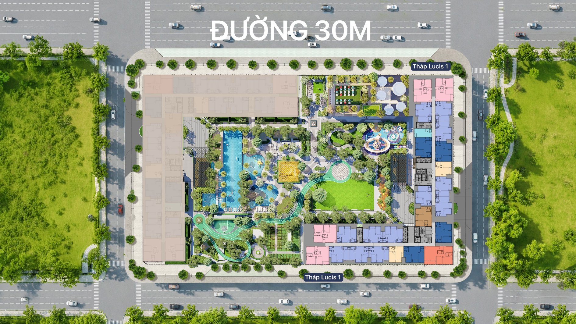 Mặt bằng tổng thể Tháp The Lucis dự án TT Genesis