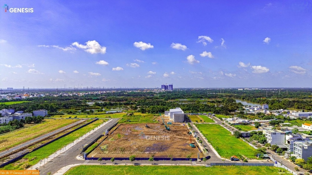 Công trường dự án TT Genesis thi công tấp nập ngày đêm