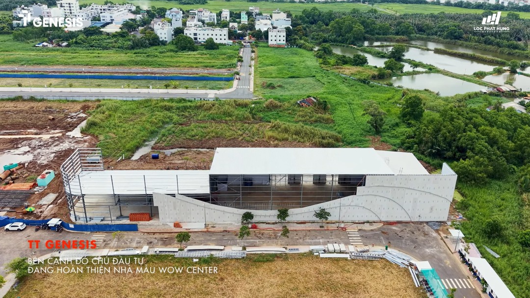 Cận cảnh kết cấu hình khối hiện đại của nhà điều hành Wow Center TT Genesis