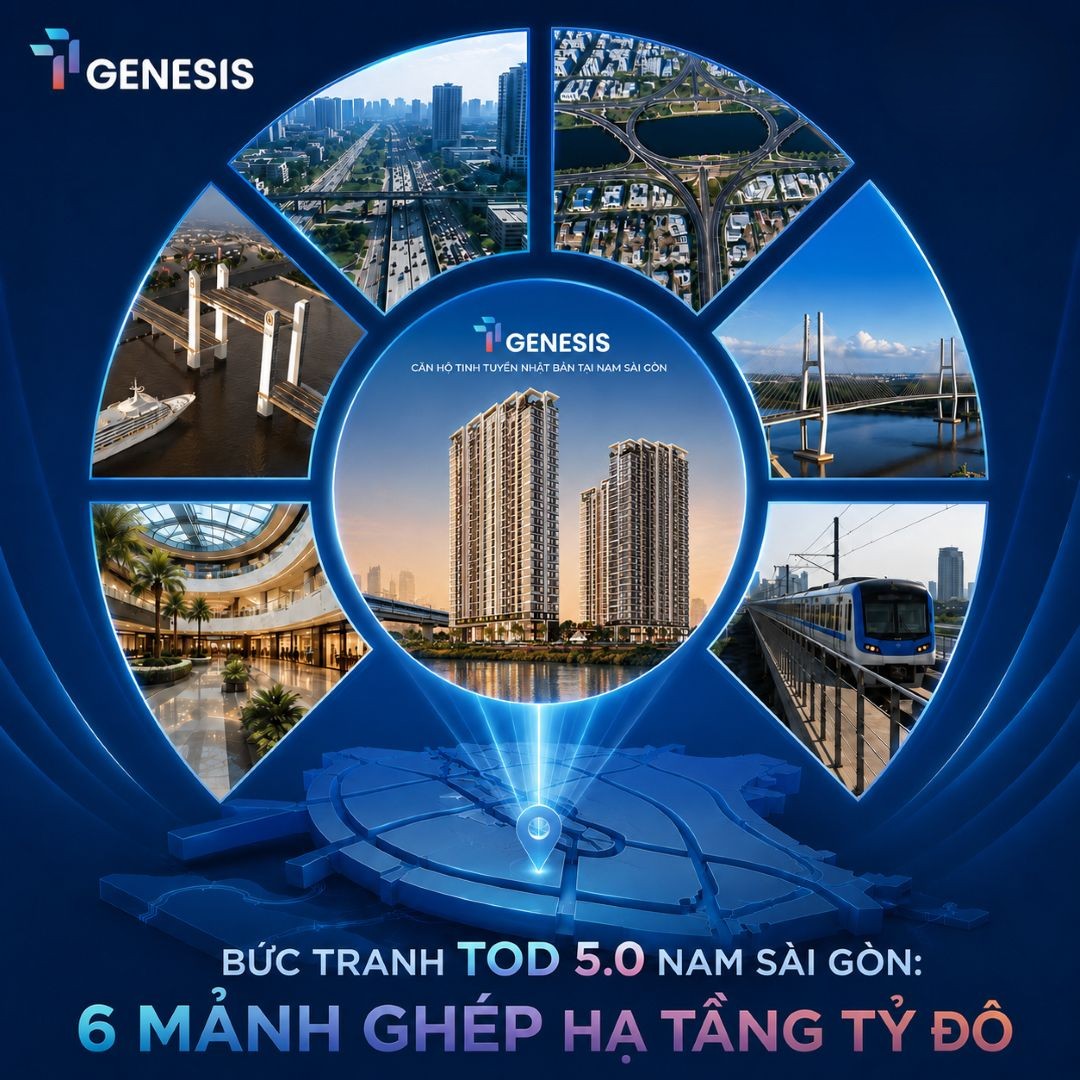 Vị trí mô hình TOD 5.0 Nam Sài Gòn TT Genesis