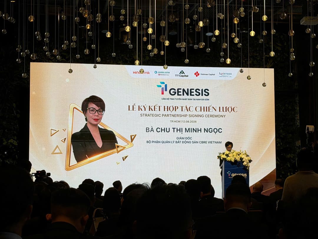 Đại diện CBRE Vietnam tại lễ ký kết chiến lược TT Genesis