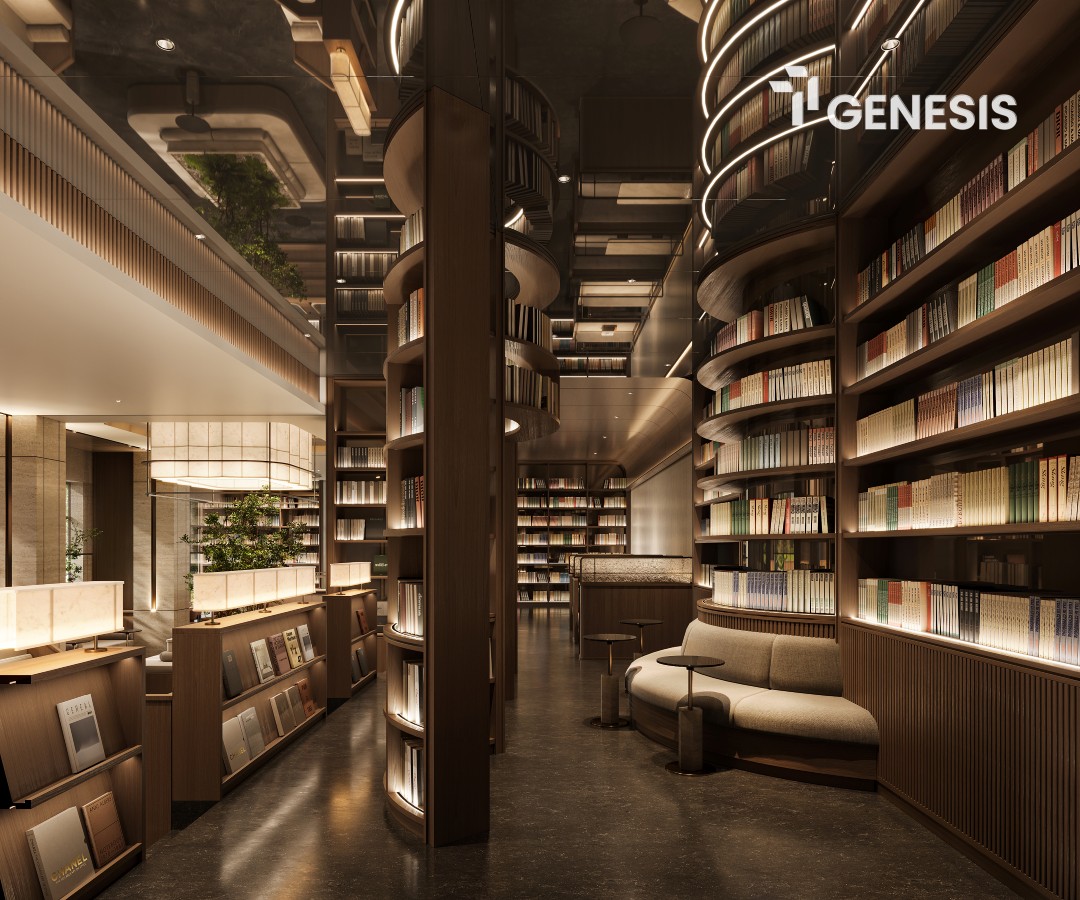 Không gian đọc sách sang trọng và yên tĩnh tại Thư Viện TT Genesis