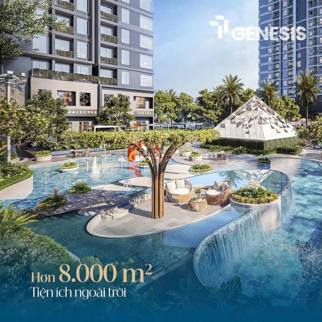 Hơn 8000m2 tiện ích ngoài trời xanh mát tại TT Genesis