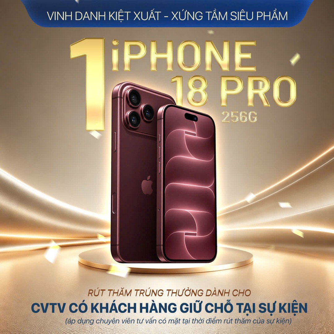 Giải thưởng vinh danh chuyên viên tư vấn iPhone 18 Pro 256GB