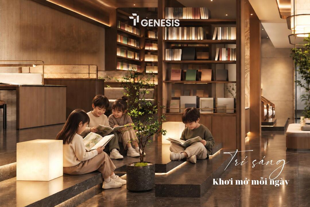 Không gian thư viện đọc sách tĩnh lặng khơi mở trí sáng tại TT Genesis