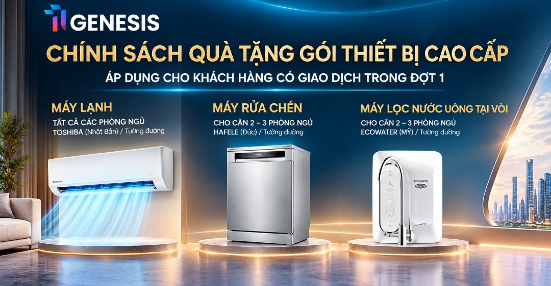 Chính sách quà tặng gói thiết bị bàn giao cao cấp cho khách hàng mua TT Genesis đợt 1