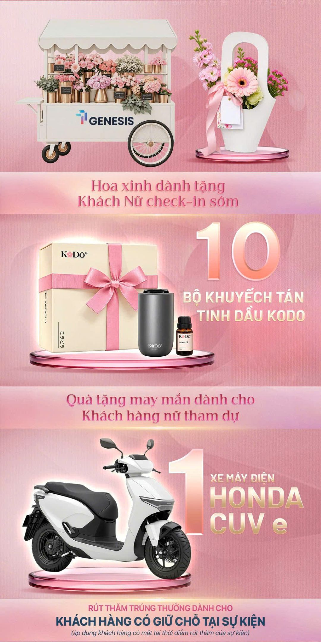 Cơ cấu quà tặng hấp dẫn tại sự kiện Lưu Sắc – Tỏa Hương TT Genesis