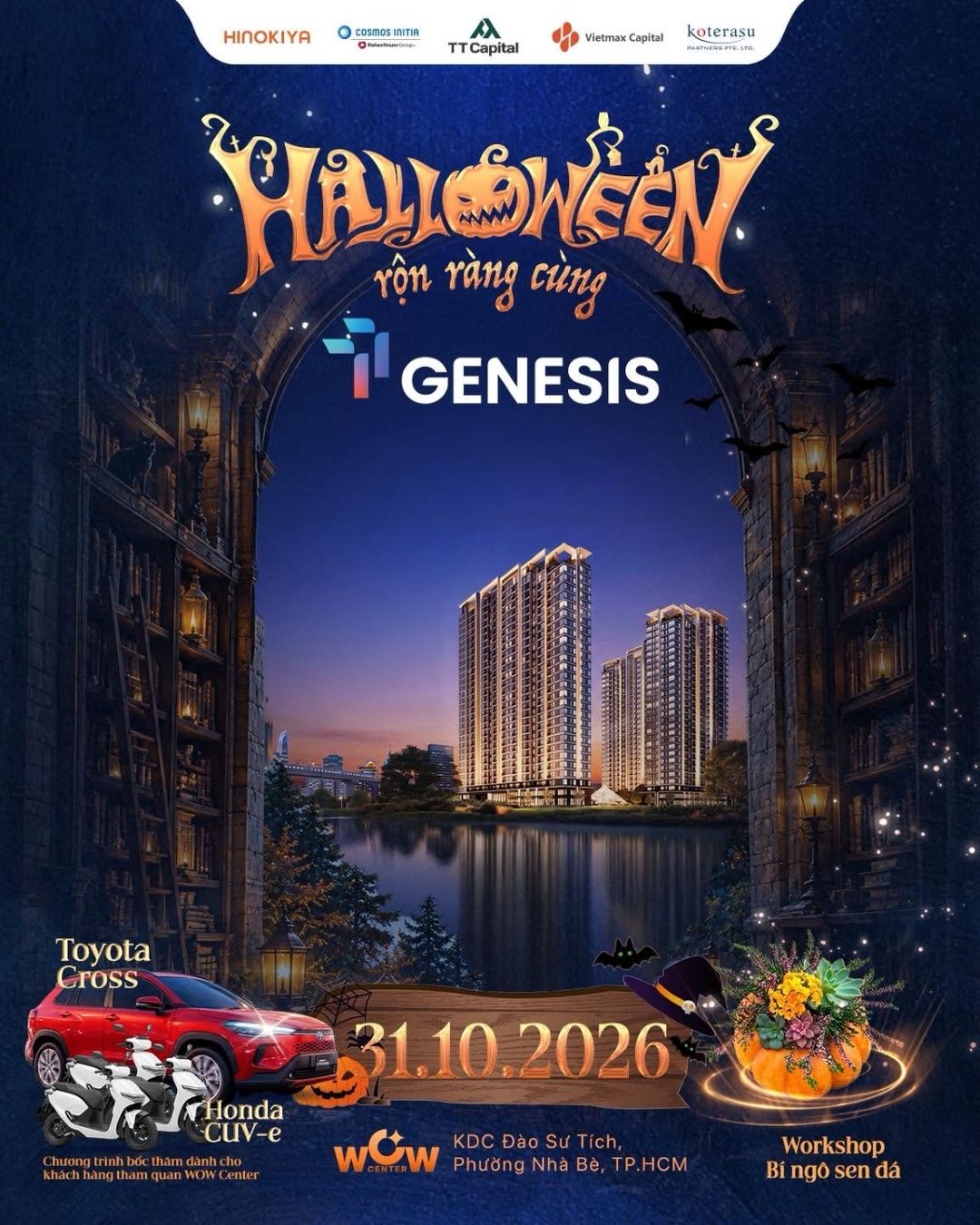 Halloween Rộn Ràng Cùng TT Genesis với workshop trang trí bí ngô 2026